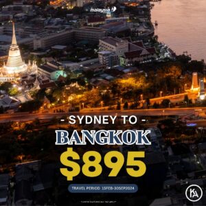 Sydney to Bangkok $895