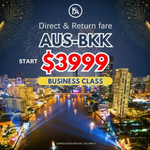 Direct & Returen Fare AUS-BKK start $3999 Business Class