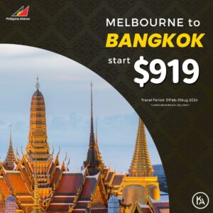 Melbourne to Bangkok start $919