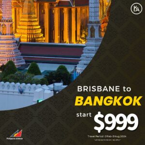 Brisbane to Bangkok start $999